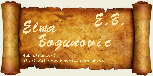 Elma Bogunović vizit kartica